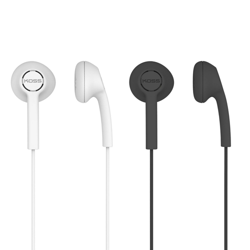 Koss KE7 Combo Pack Stereo Earbuds, Black and White Stereo